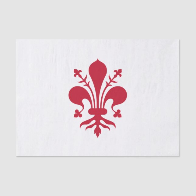 Papel de lenço Patriótico com bandeira de Florença (Frente )