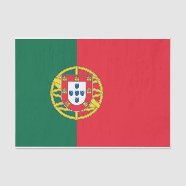 Papel de lenço Patriótico com pavilhão de Portugal (Frente )