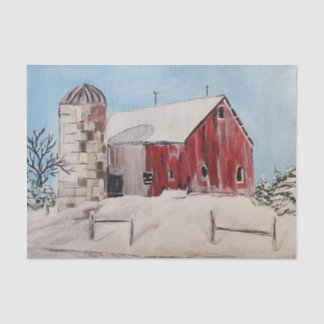 Papel de lenços para dissociação, antigo celeiro