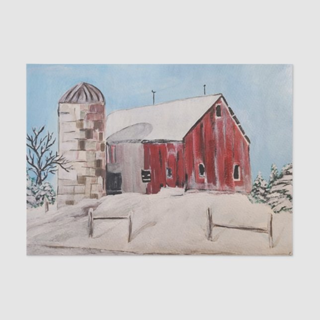 Papel de lenços para dissociação, antigo celeiro (Frente )