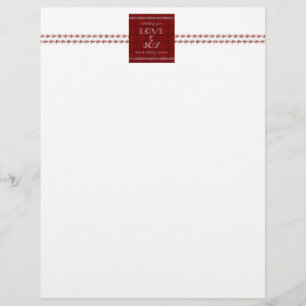 Papel de letra do Natal do amor e da alegria