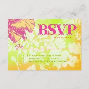 Papel de linho floral de OAHU RSVP