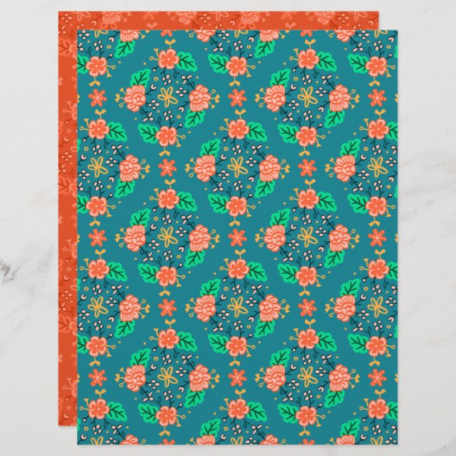 Papel de Livro Azul da Garland (Frente/Verso)