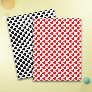 Papel de Livro-Caderno Padrado de Amor com Coração