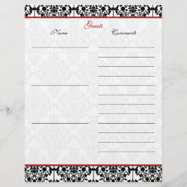 Papel de Livro de Convidado Linen para Damas Verme