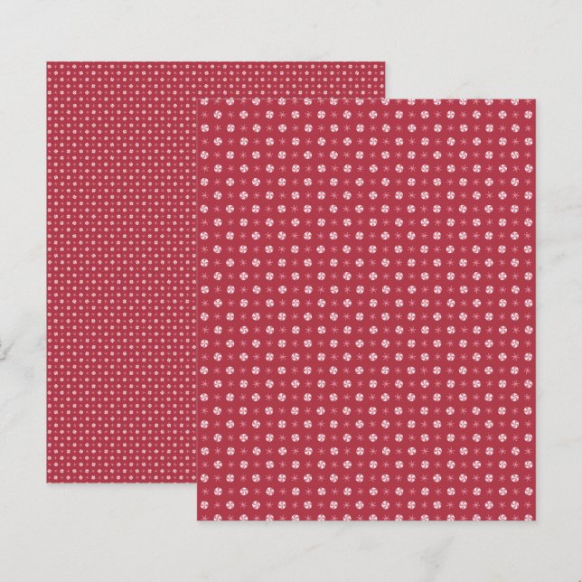 Papel de Livro Vermelho de Natal (Frente/Verso)