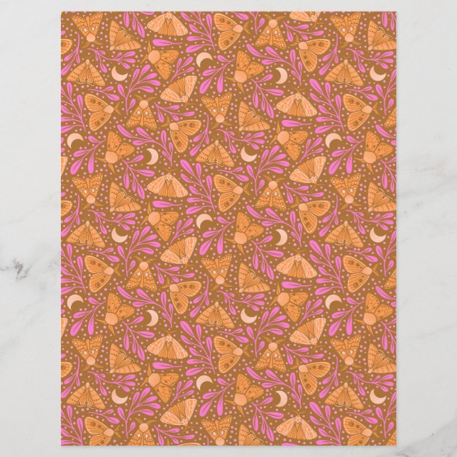 Papel de mancha laranja e cor-de-rosa (Frente)