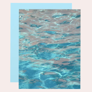 Papel de mandril marmoreado de coral azul Aqua