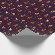 Papel de mola para presente do preguiçoso Natal/Fe
