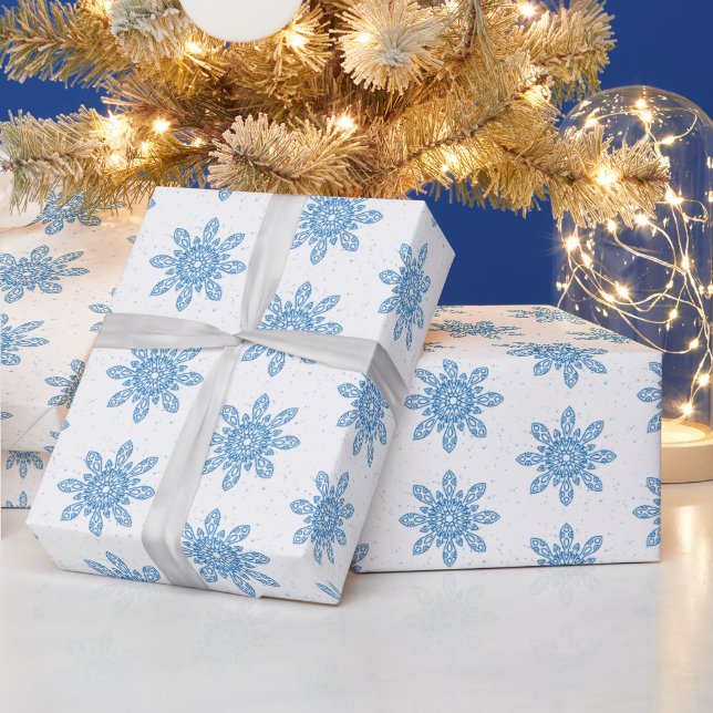 Papel de mola para presente em flocos de neve de i (Feriados)