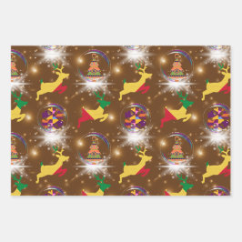 Papel de moldagem de Natal inspirado na América Af