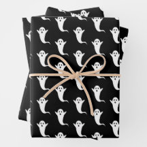 Papel de moldagem de padrão fantasma preto Hallowe