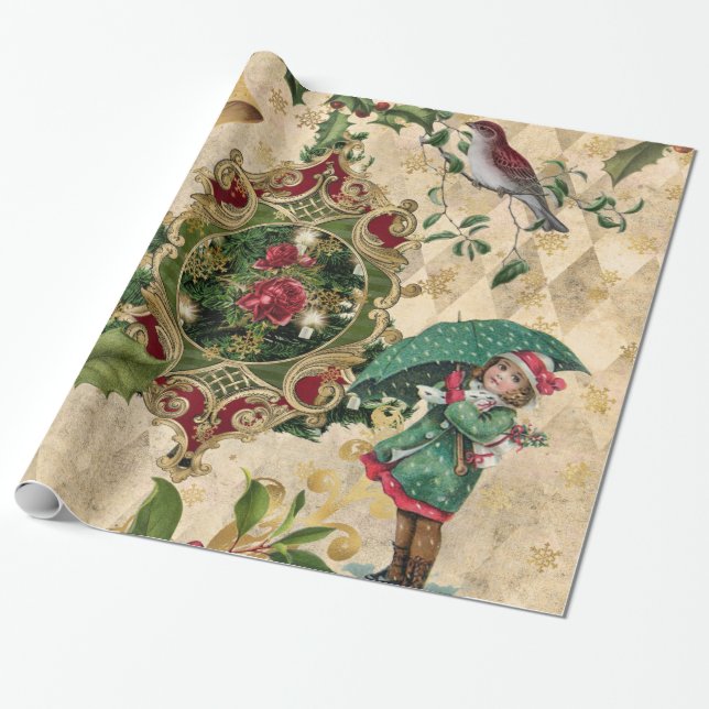 Papel de moldagem de presente de Natal exclusivo d (Desenrolado)