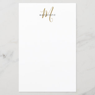 Papel de Monograma de Letra com Grafia Moderna e E