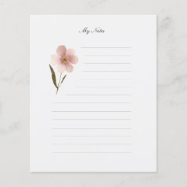 Papel de Nota de Papel de Papel de Carta Floral Co