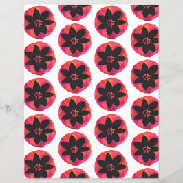 Papel De Padrões De Flor Tropical Rosa Escuro
