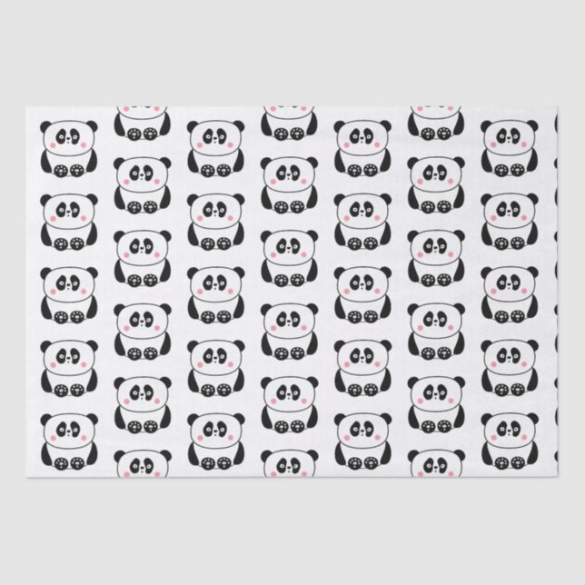Papel de panda, do tipo kawaii, bonito (Frente )