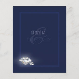 Papel de papel de carta Denim e Diamantes.