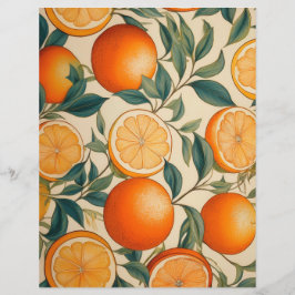 Papel de Papel de carta do padrão laranja Vintage