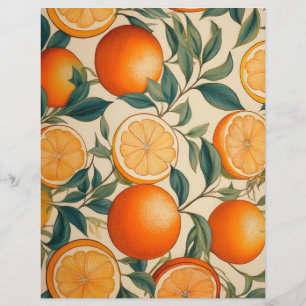 Papel de Papel de carta do padrão laranja Vintage