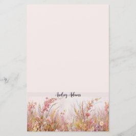 Papel de Papel de carta Pessoal Floral Feminina El