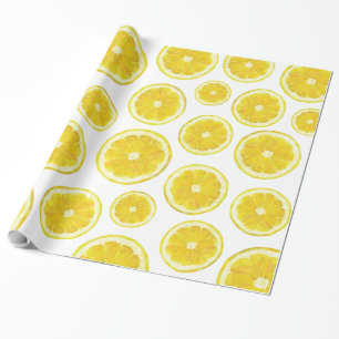 Papel de papel de embrulho amarelo fresco da fatia