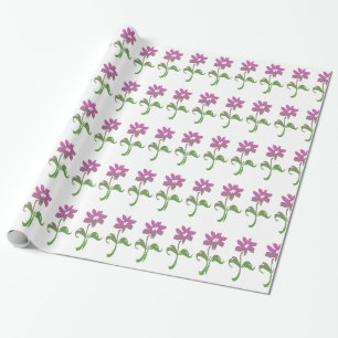 Papel de papel de embrulho cor-de-rosa e verde do