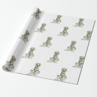 Papel de papel de embrulho do cão de Terra Nova