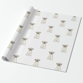 Papel de papel de embrulho do cão do Pug