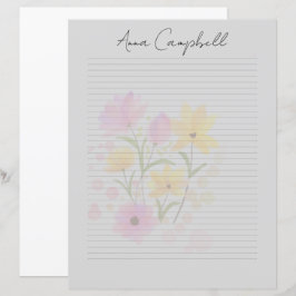 Papel de Papelaria com Nome em Roteiro Chic Monogr