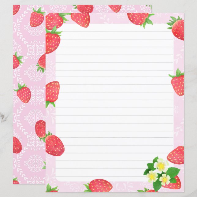 Papel de papelaria cor-de-rosa com revestimento de (Frente/Verso)