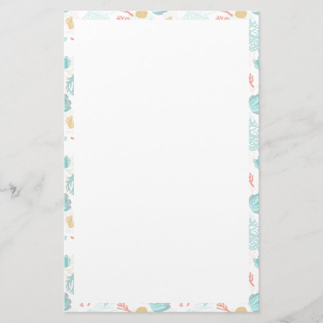 Papel de papelaria - Coral (Frente)