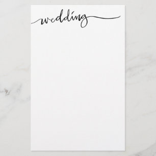 Papel de papelaria de casamento personalizado à mã