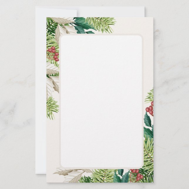 Papel de papelaria de férias (Frente)