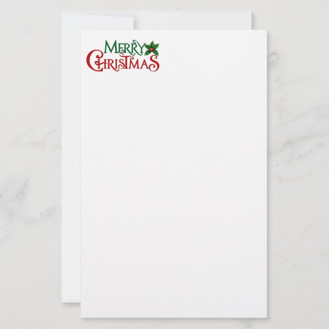 Papel de papelaria de férias (Frente)