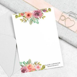 Papel de papelaria de flores aquáticas de verão vi