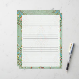 Papel de papelaria em Escrevendo com letra ligada