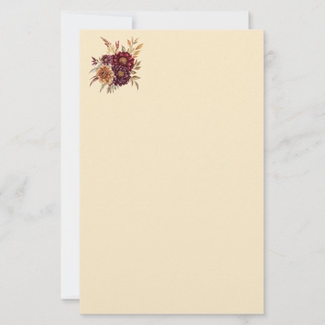 Papel de Papelaria Floral (Frente)