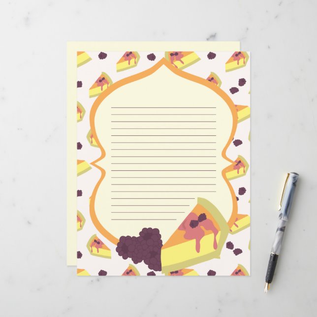 Papel de papelaria forrado a cheque (Frente/Verso In Situ)