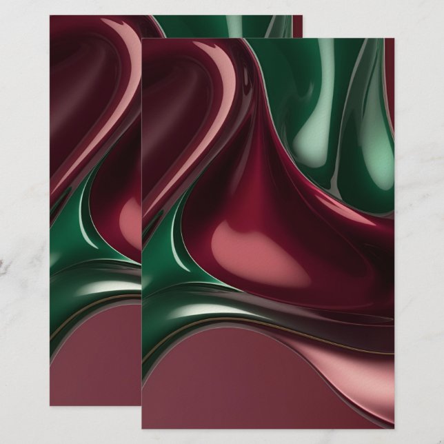 Papel de papelaria multiuso com gráfico elegante (Frente/Verso)