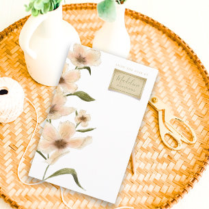 Papel de papelaria para monograma floral de jardim