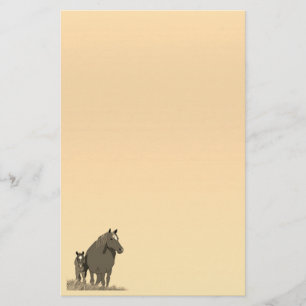 Papel de papelaria para pastoreio de éguas e caval