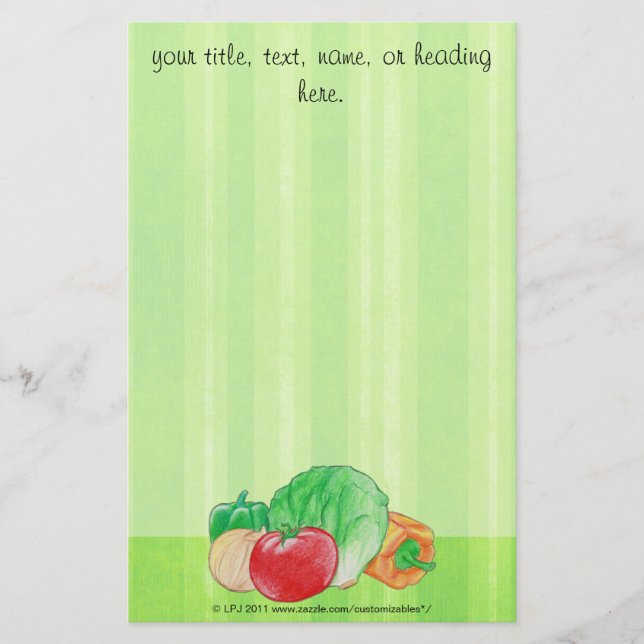 Papel de papelaria para produtos frescos (Frente)