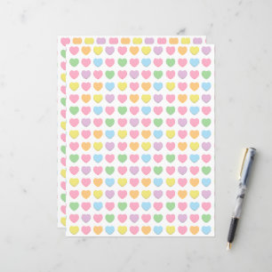Papel de papelaria, pastel e pastel de arco-íris