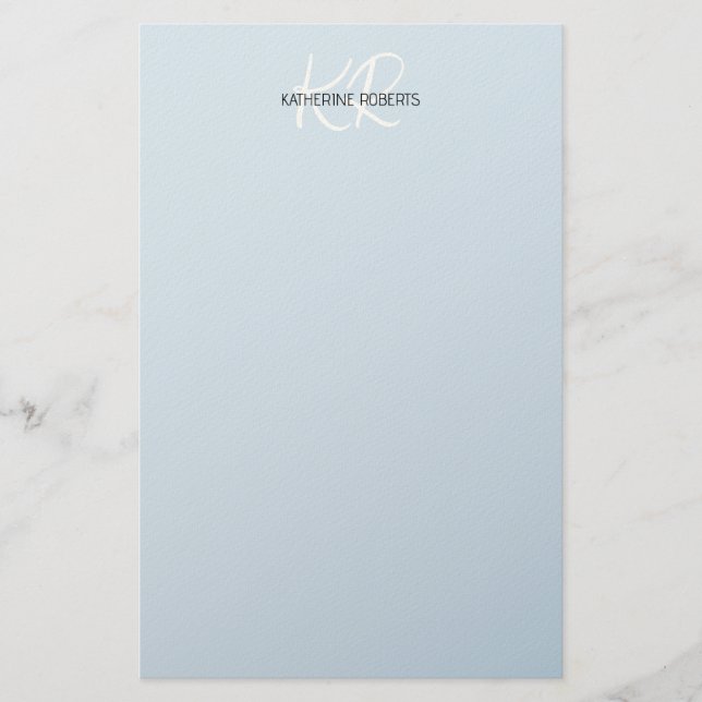 Papel de Papelaria Personalizado Baby Blue (Frente)
