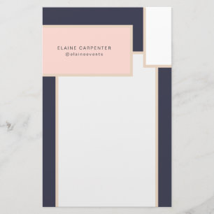 Papel de papelaria personalizado moderno de meados