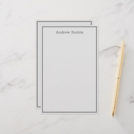 Papel de papelaria personalizado simples | CINZAS