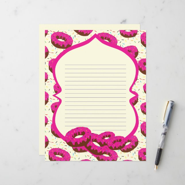 Papel de papelaria revestido por rosquinha (Frente/Verso In Situ)