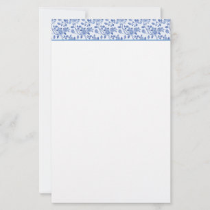 Papel de papelaria - Rosas azuis