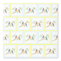 Papel de Parede Adesivo de Pássaros Azuis